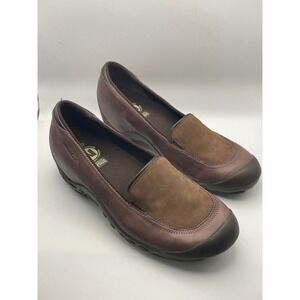 Merrell Plaza Spruce Chestnut Saddle Leather Loafer Comfort Casual Shoe Womens 9